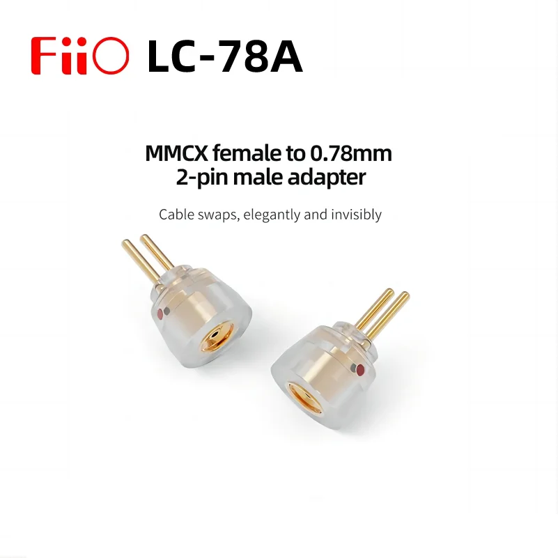 FiiO LC-78A MMCX Female to 0.78mm 2 Pin Male Earphone Adapter for FIIO FD11 FH11 FH3