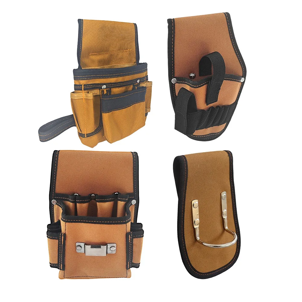 Contractor-Focused Tool Pouch with Puncture Resistant Construction Tool Rings and Secure Steel Belt Attachment System