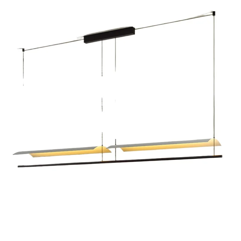 

Chandelier Japanese style wabi style tea room dining table bar minimalist decoration one word office strip light