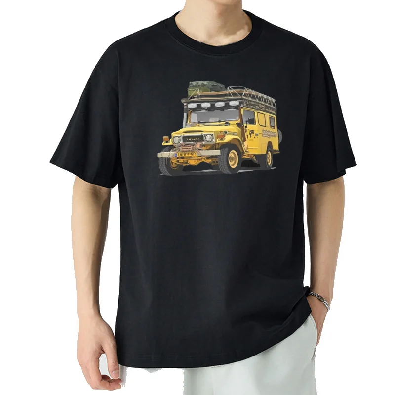 Men Cotton Fashion LandCruiser Fj80 Tee Shirt Short Sleeve Clothes Summer Overland Travel 80 Land Cruiser T Shirt Accessories