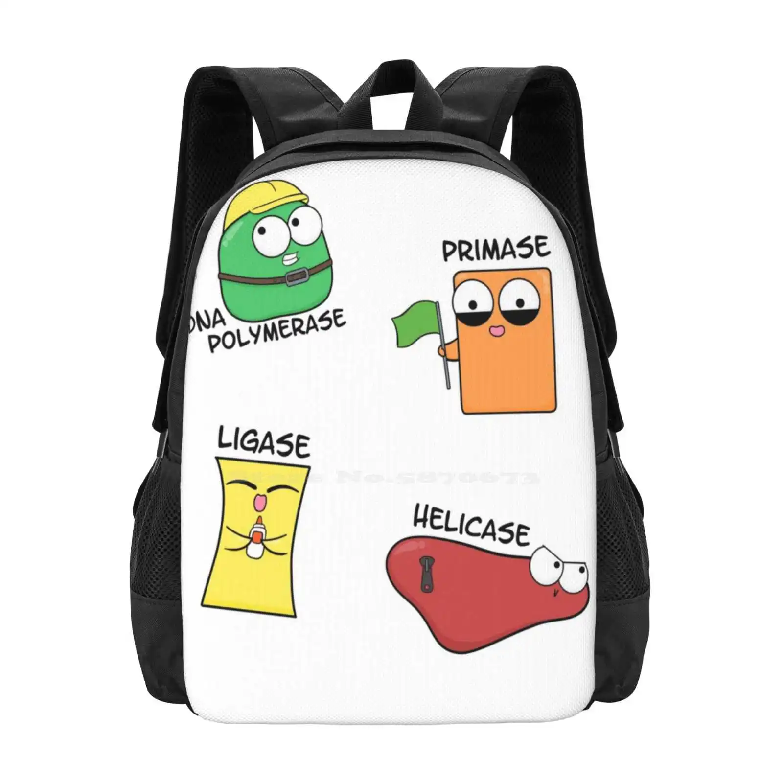 

Dna Replication Players Hot Sale Schoolbag Backpack Fashion Bags Amoeba Sisters Amoebasisters Science Biochemistry Microbiology