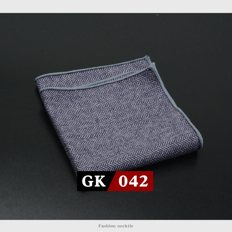Classic Solid Color Wool Pocket Square for Men