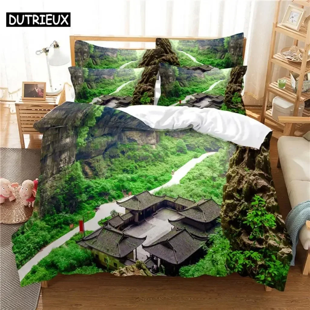 

Luxury New 3D Print Beautiful Scenery Bedding Set Duvet Cover Set 3d Bedding Digital Printing Bed Bedding Set Fashion Design