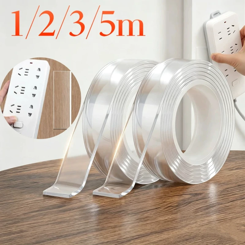 

Multi-functional Nano Double-sided Tape, Transparent, No-Trace, Strong Wall Adhesive for Powerful Fixation