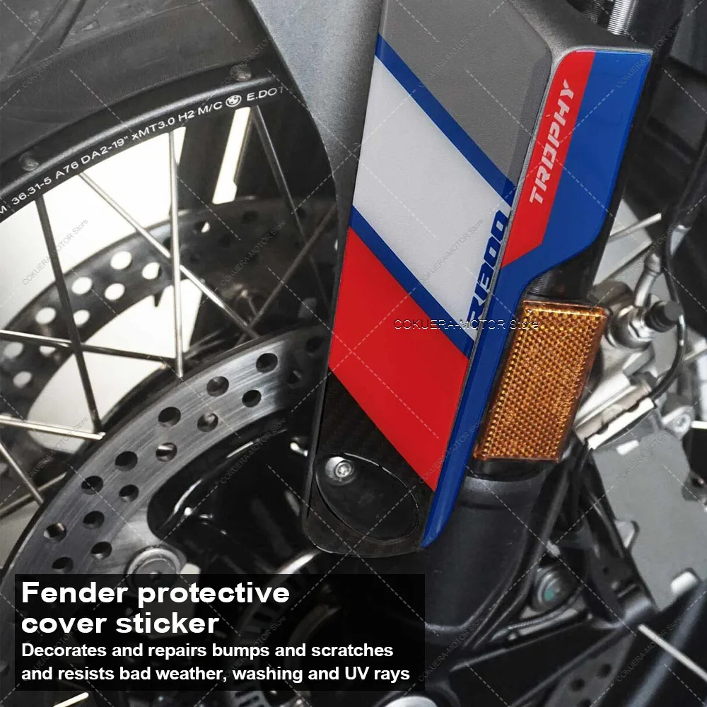 Fender Protection Cover Sticker For BMW R1300GS R 1300 GS 2023 2024 Motorcycle Accessories 3D Epoxy Resin Stickers