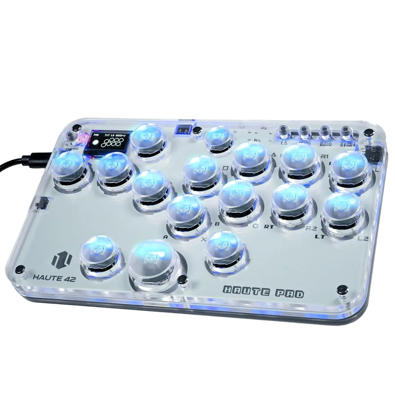 16-Key Arcade Stick with Custom RGB & Turbo, Hot-Swap SOCD for PC/PS3/PS4/Switch/Steam Gaming