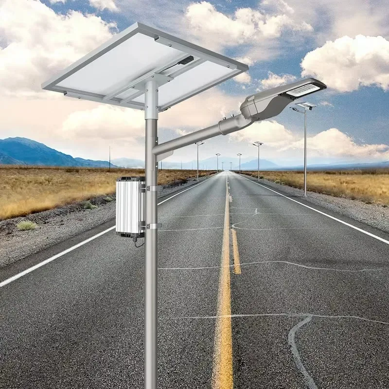 wmwmnu 30W High Efficiency Split Solar Street Light Commercial Outdoor Lighting for Municipalities