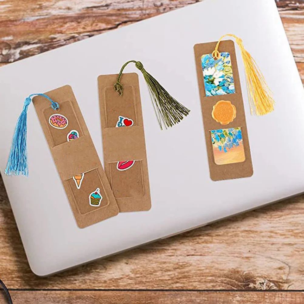 1 Set Kraft Paper Bookmark Sleeves Sturdy Organizer Storage Display Holder Protector Diy Accessories Sleeve Packaging Reading