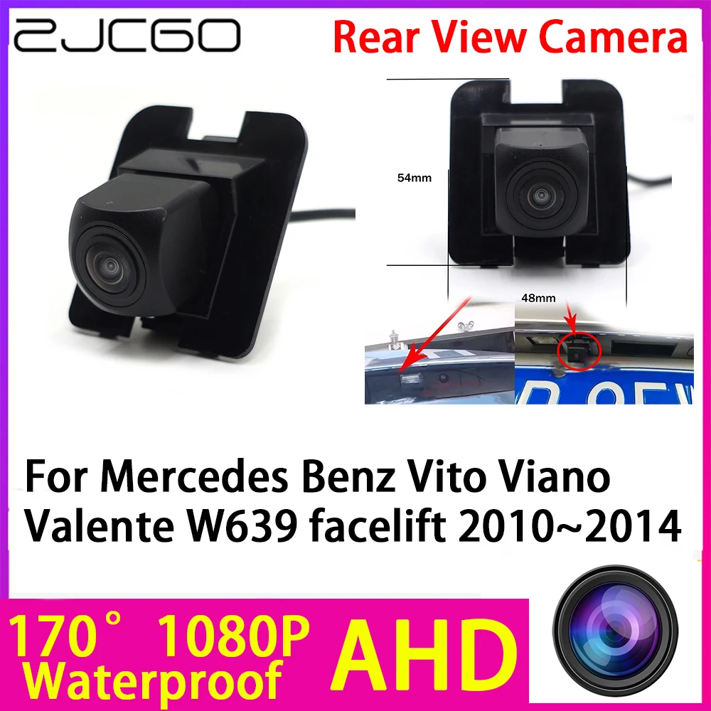 

ZJCGO AHD 1080P Reverse Rear View Camera Night Vision Waterproof for Mercedes Benz Vito Viano Valente W639 facelift 2010~2014