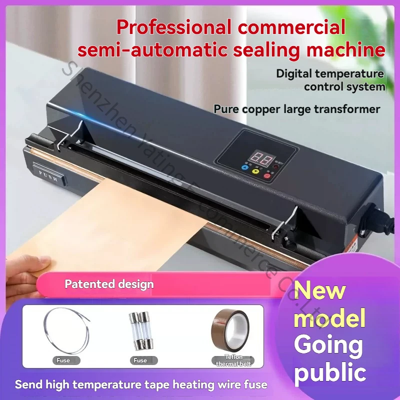 Semi-automatic Sealing Machine FKM88 Desktop Fast Commercial Heat Plastic Bag Food Snack Tea Film Aluminum Plastic Sealer