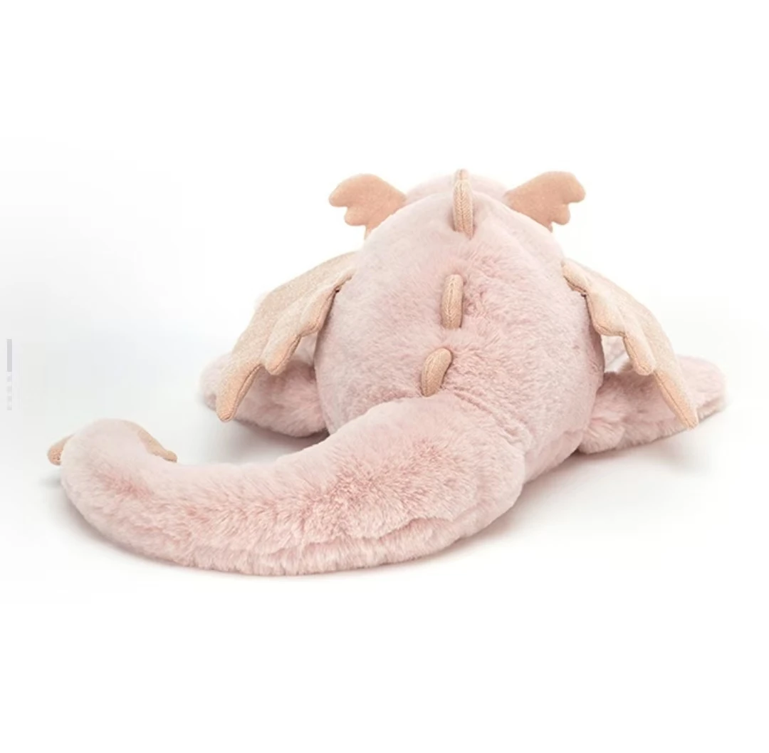 AUTHENTIC Jellycat Rose Dragon Plush - 27.6" (2Lbs) Weighted Pink Dragon, Soft Sturdy Toy for Kids & Adults, 2025 Version