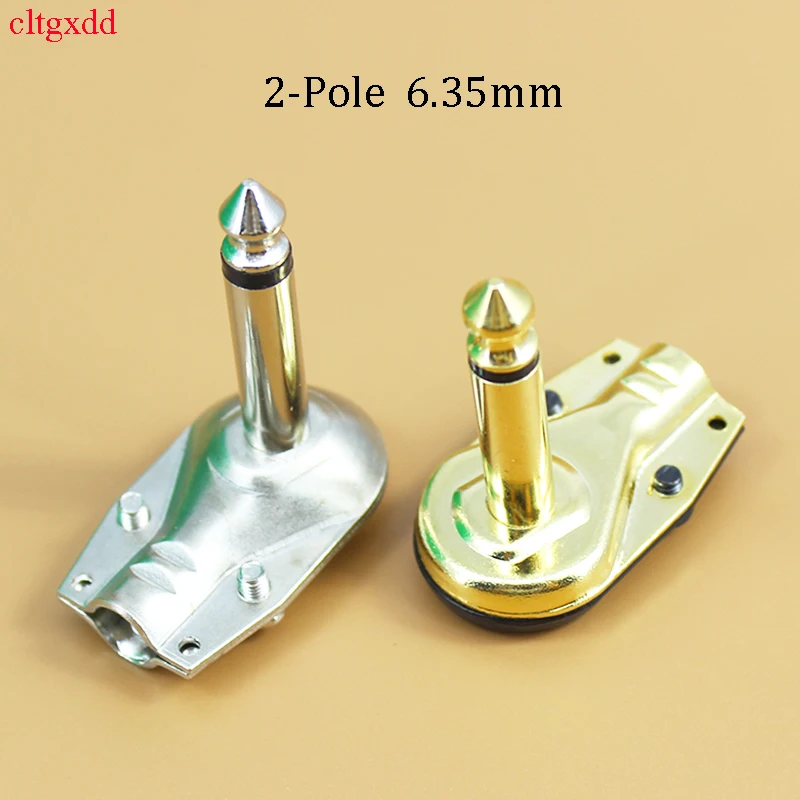 

cltgxdd 1Piece 2-pole mono 6.35mm soldered 90 degree audio plug microphone amplifier guitar instrument amplifier plug adapter