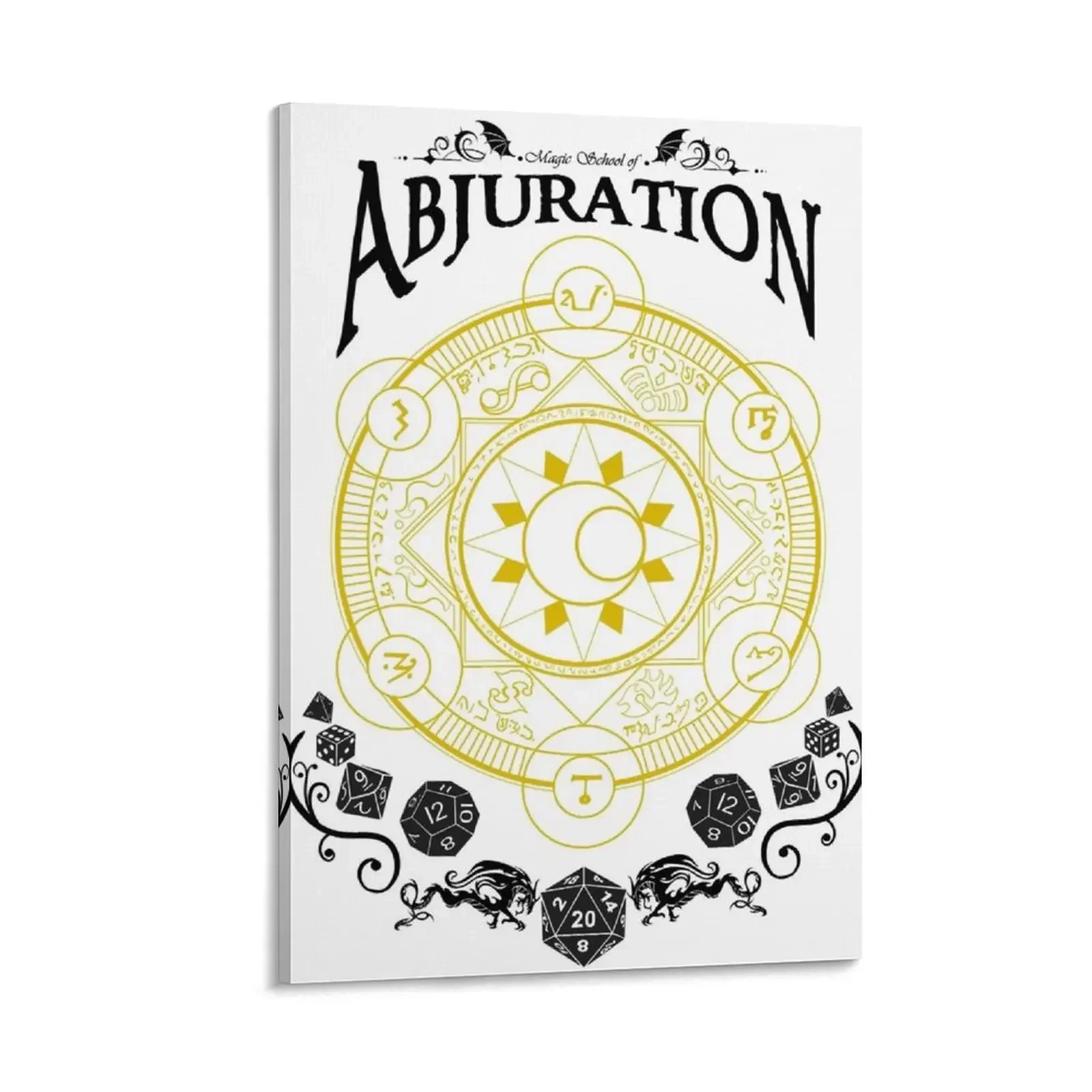 

Abjuration - RPG Magic School Series : Black Canvas Painting home and decoration Posters on the wall Decoration for home