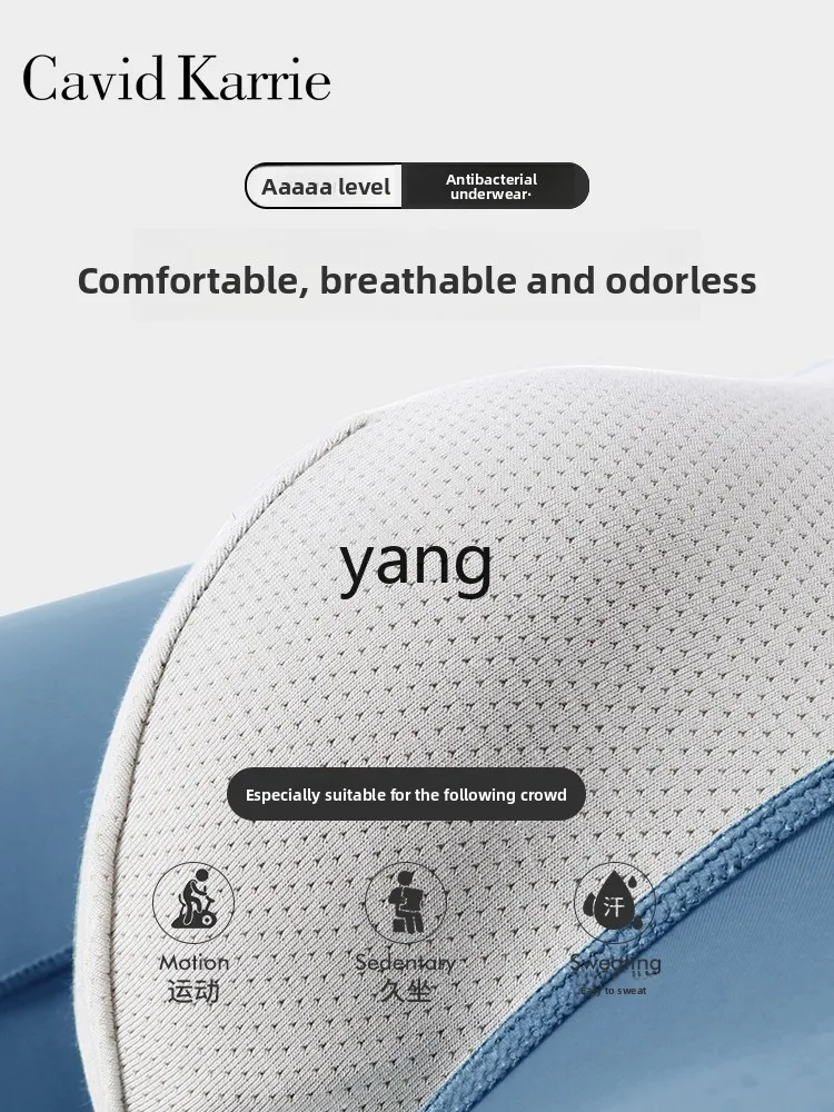 LMM men's ice silk seamless boxers antibacterial breathable boxers summer thin shorts head