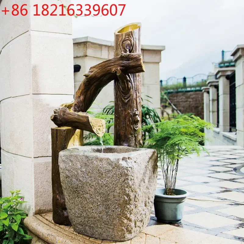 

Balcony Decoration Layout Retro Flowing Water Ornaments Humidifier Crafts