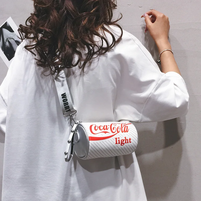 New personalized beverage cylinder bag for girls with versatile texture, one shoulder crossbody bag trend