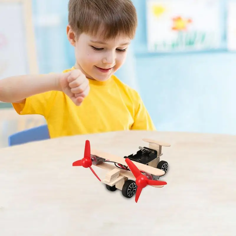 Plane Toys For Kids Flying Toys Science Toy Plane Educational Toys Wooden Aircraft Model With DualEngines Toy Airplane Assembly