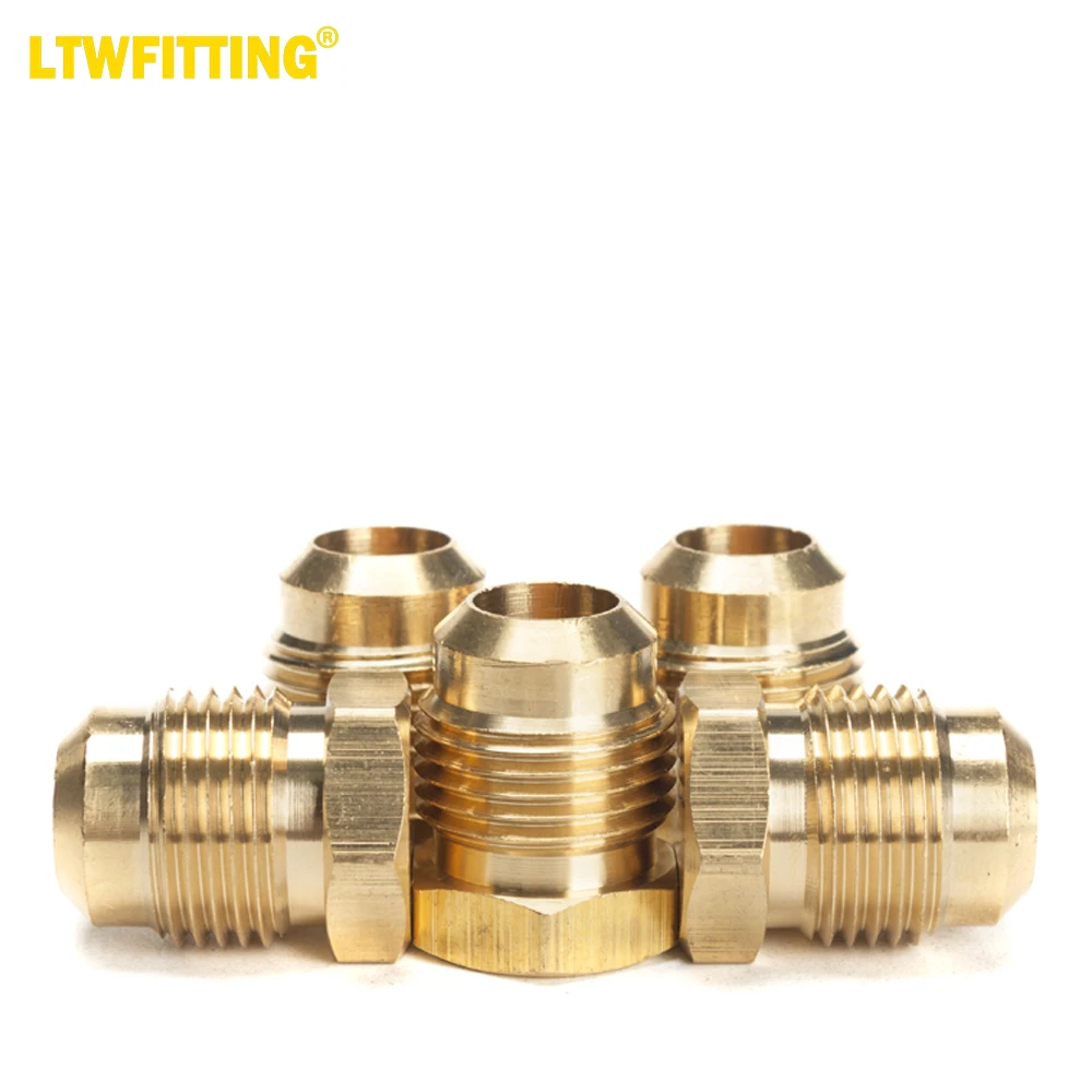 

LTWFITTING Brass 45 Degree Flare 1/2" OD Plug , Brass Flare Tube Fitting(Pack of 5)