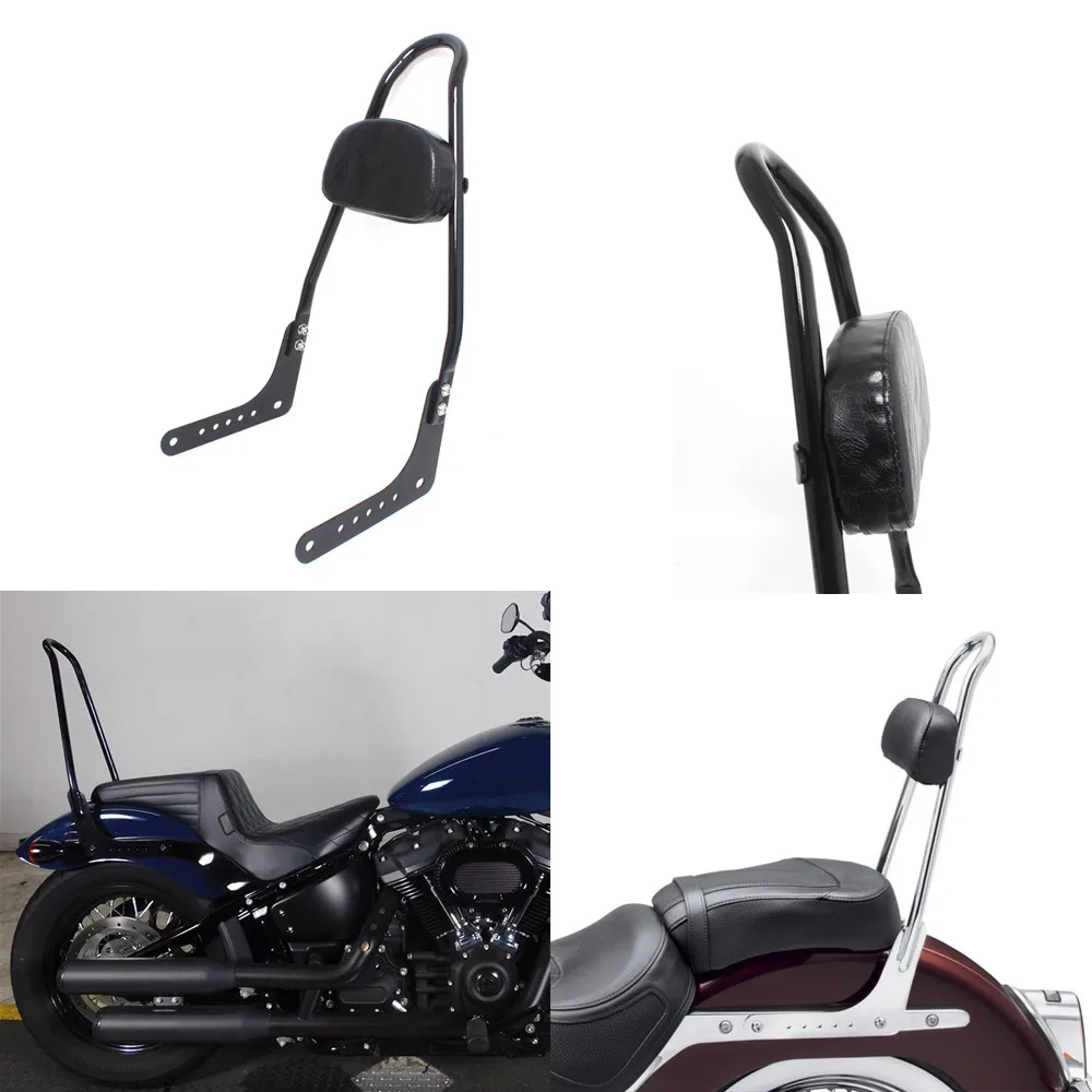 Motorcycle Detachable Rear Passenger Backrest Pad Sissy Bar For Harley Softail Low Rider Street Bob Deluxe Heritage Slim FXST