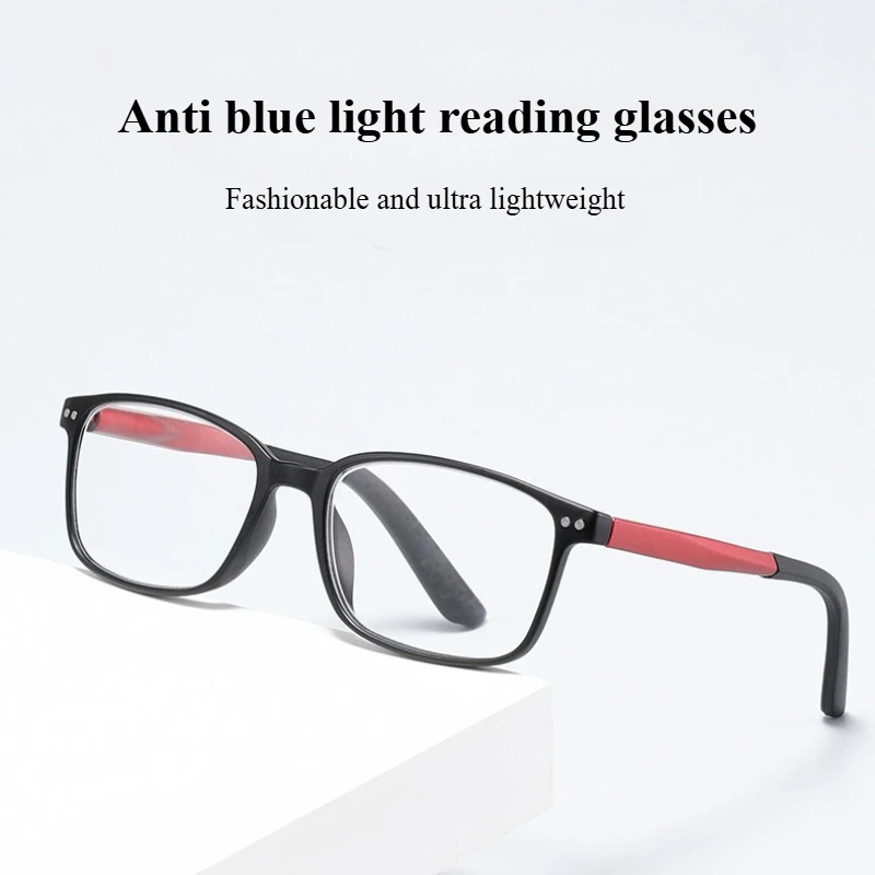 Mode HD Lesebrille Farbe Blockiert Bein Anti Blau Licht Presbyopie Brille Reis Nagel Platz Presbyopie Brille