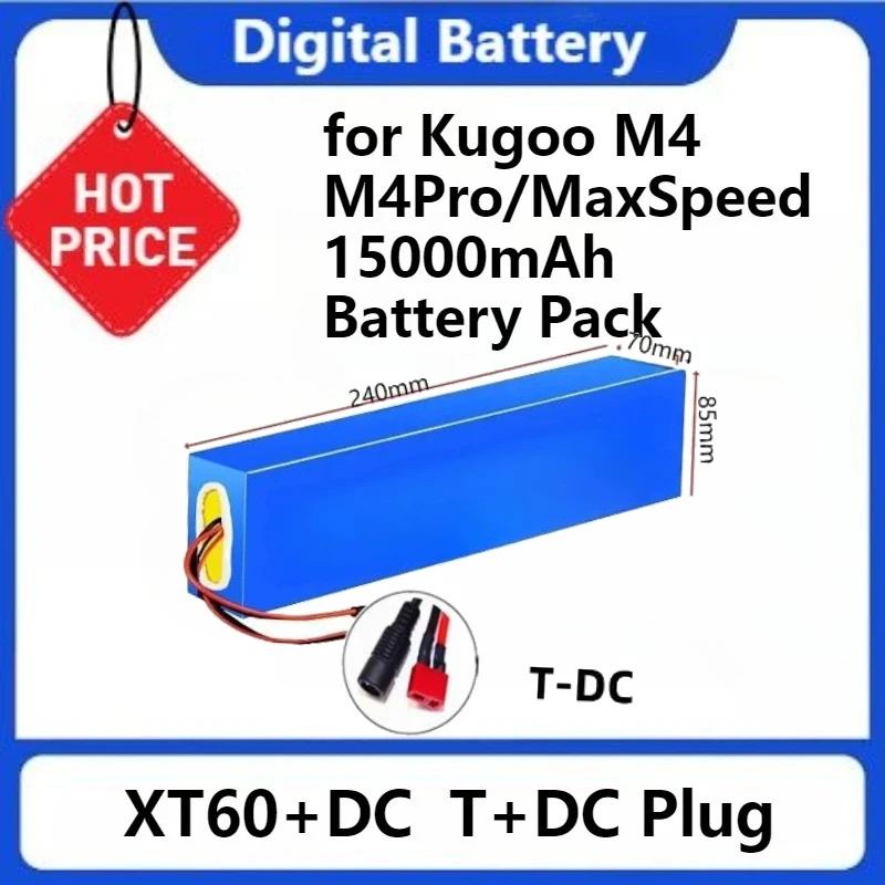 for Kugoo M4 M4Pro MaxSpeed 48V 13S4P 18650 Battery Pack 15000mAh Battery Pack Electric Scooter XT60+DC T+DC Plug