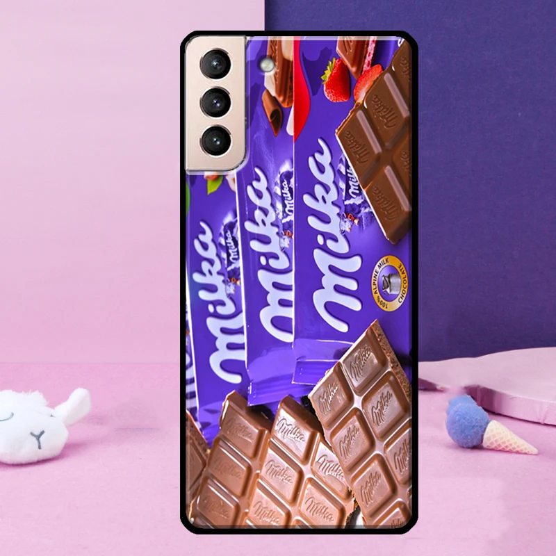 Milka Chocolate Case For Samsung Galaxy S23 S22 Ultra S21 S20 FE Note 10 20 Ultra S8 S9 S10 Plus Cover