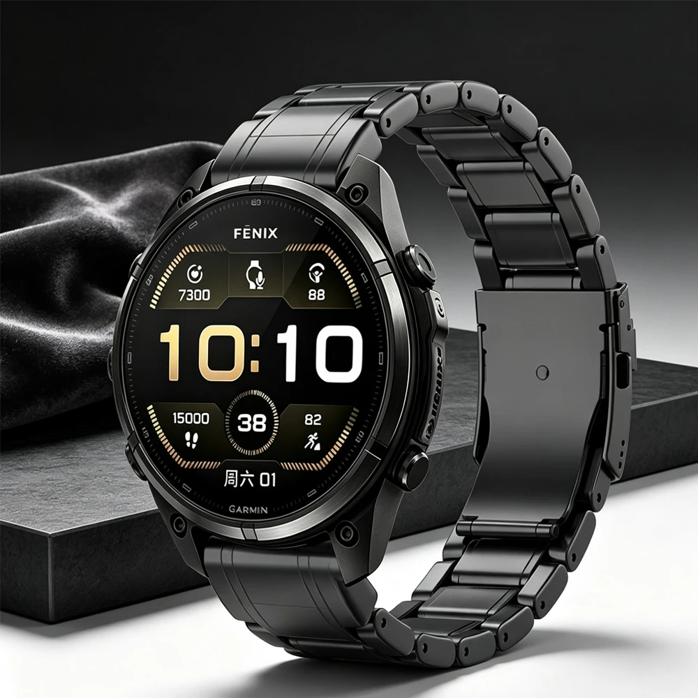 26mm 22mm Titanium Quick Fit Strap for Garmin Fenix 9/9 Pro/8 51/47mm alloy Replacement Wristband For Garmin Tactix 8/Instinct 3