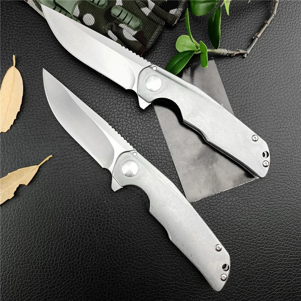 

3720 Remedy Flipper Pocket Folding Knife 8C13Mov Drop Point Blade 420 Steel Handle Outdoor Military Combat Knife EDC Tool