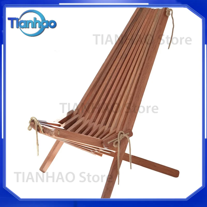 Portable High Quality Outdoor Furniture Solid Wood Recliner Folded Deck Beach Chair Outdoor Chaise Lounge for All Users
