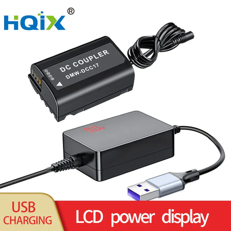 

HQIX for Panasoinc DC-S5 LUMIX S5 lI S5ⅡX S5M2X G9Ⅱ GH6 GH5 lI Camera DMW-BLK22 Virtual Battery USB Power Adapter