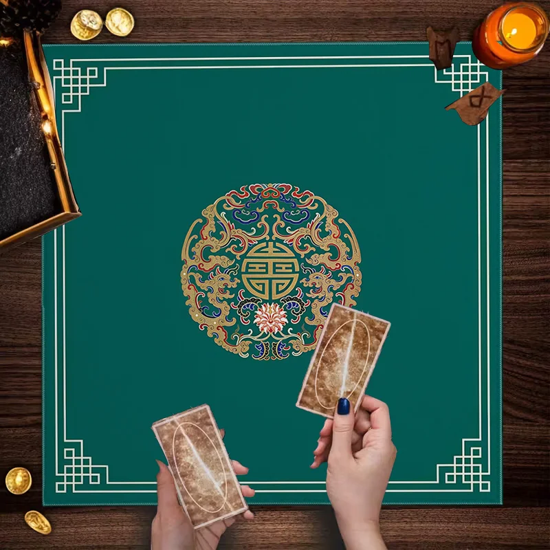 Tarot Cloth Small Tarot Cloth Neutral 1Pc modern minimalist pattern printed tarot tablecloth, mahjong game card mat cloth,