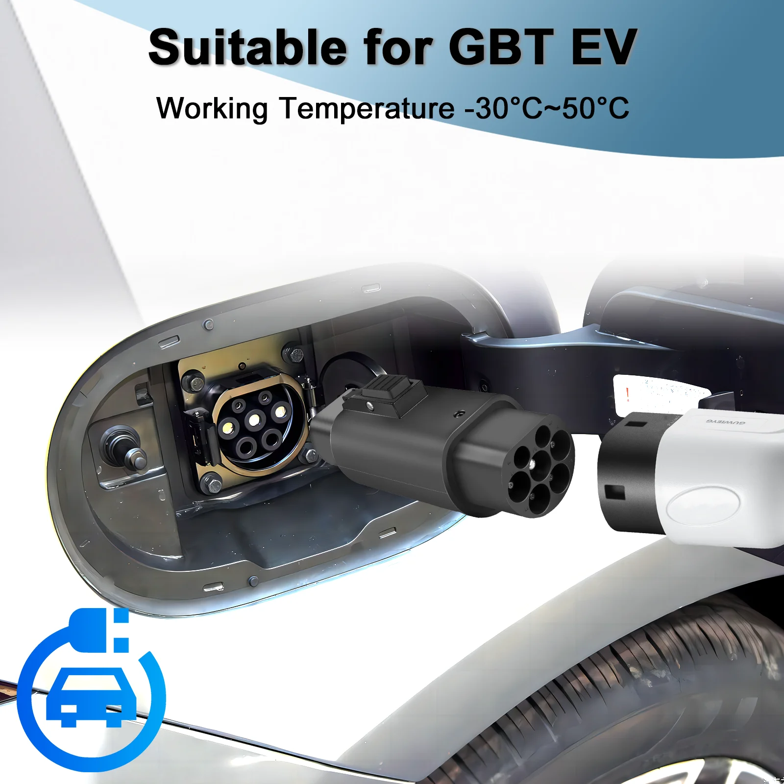 중국 자동차용 EV 충전기 어댑터, 타입 2 to GBT, 중국 표준 전기차 컨버터, 타입 2 to GBT, 32A, 7.2, 22KW