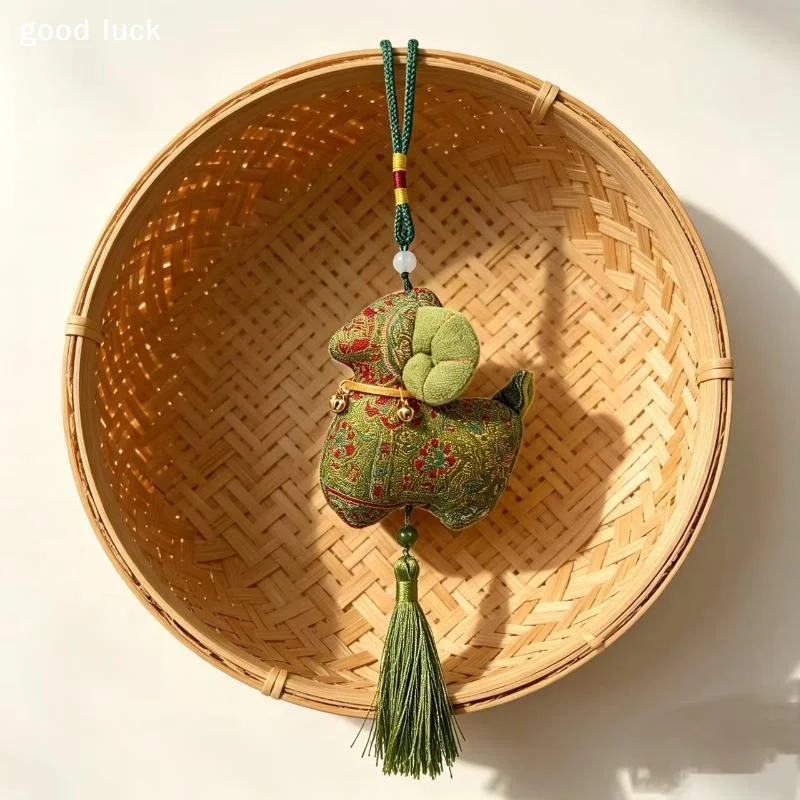 AnswerChinese Zodiac Sheep Plush Toy Brocade Lamb Doll Tassel Horns Lucky New Year Gift Home Decoration Soft Stuffed Animal - view 2