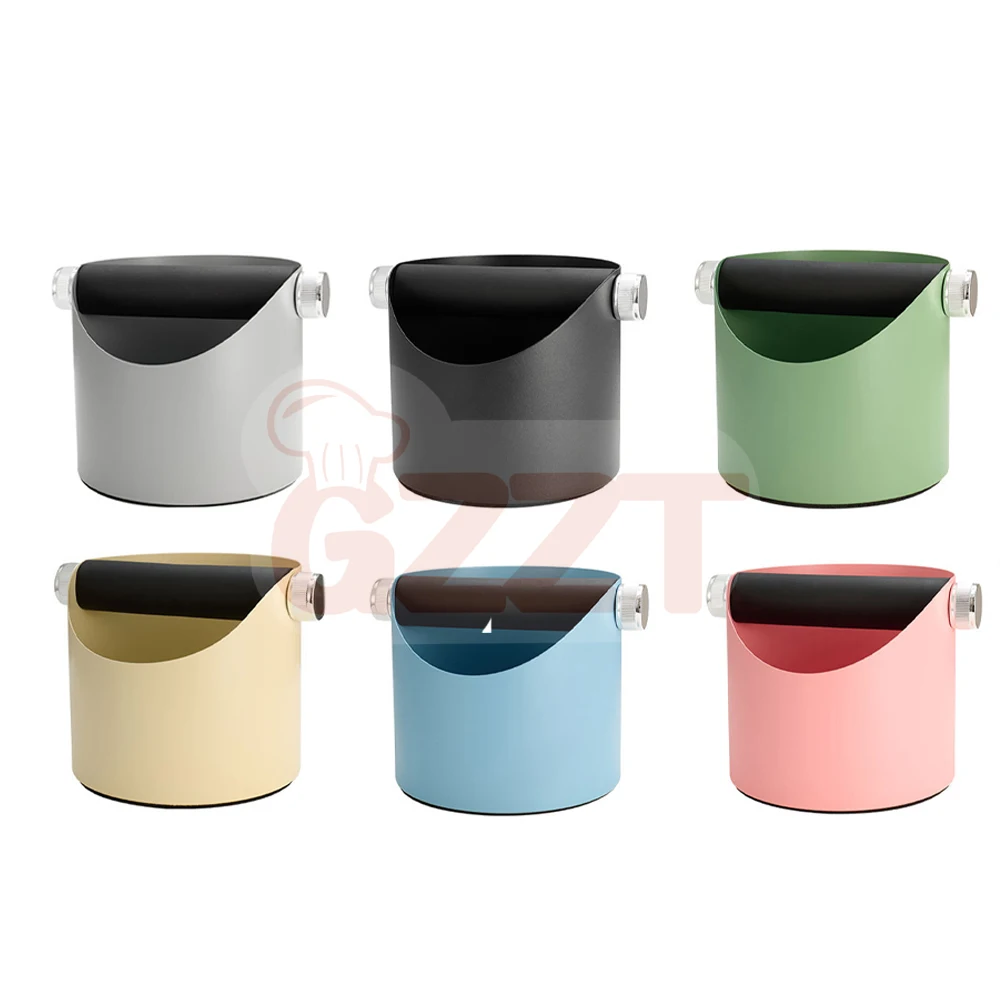 Round Coffee Knock Box, aço e silicone de metal espessado, balde de revestimento colorido, venda quente