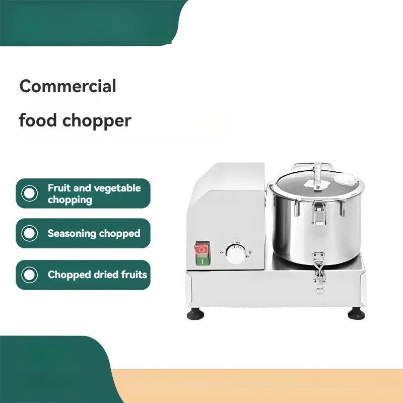 Commercial Vegetable Fruit & Spice Chopper Heavy Duty Electric Food Processor Stainless Steel Blade for Restaurant Commercial