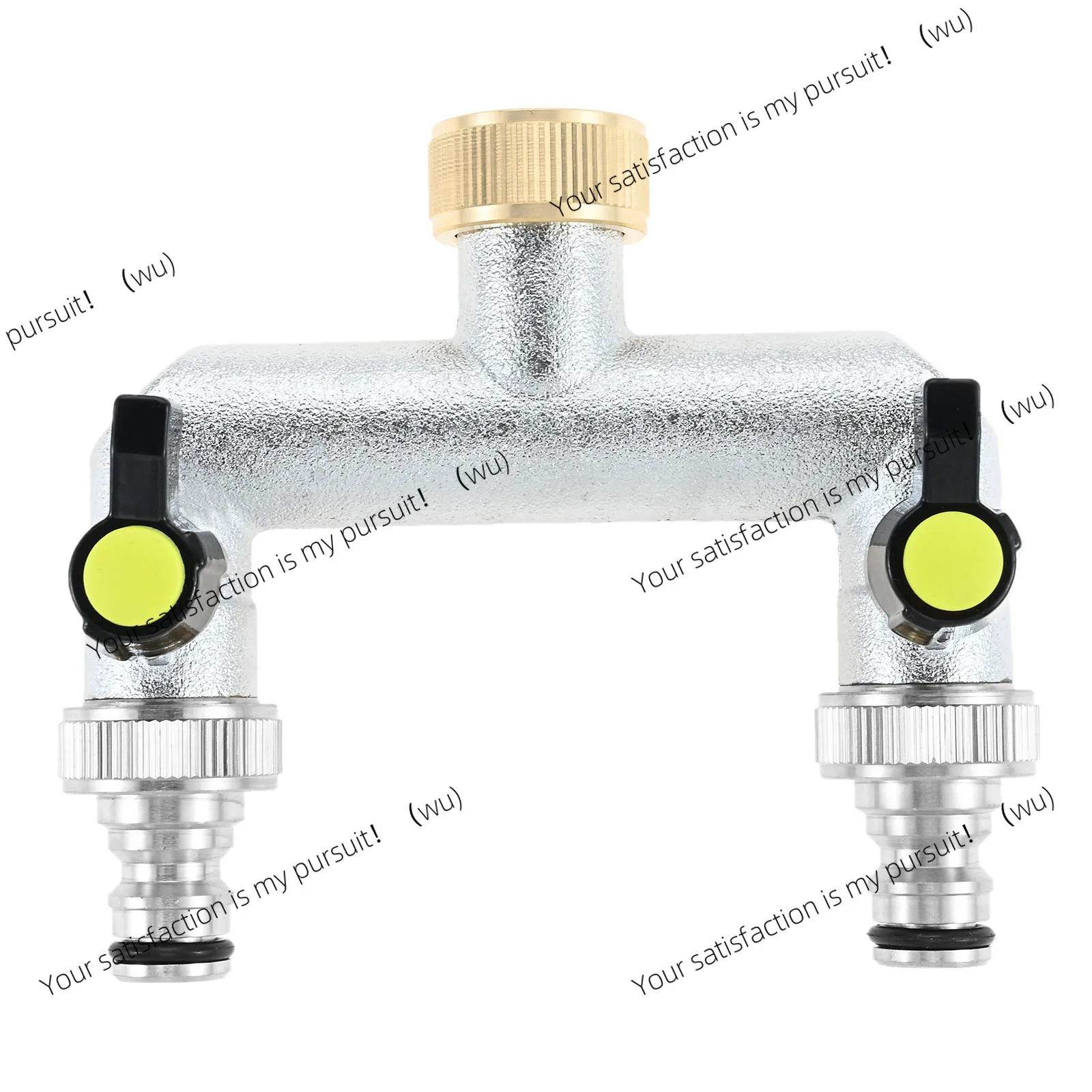 2-Way Tap Water Distributor 3/4 Inch Water Connection Distributor with Shut-off Valves for Adjusting and Shutting The Water Flow