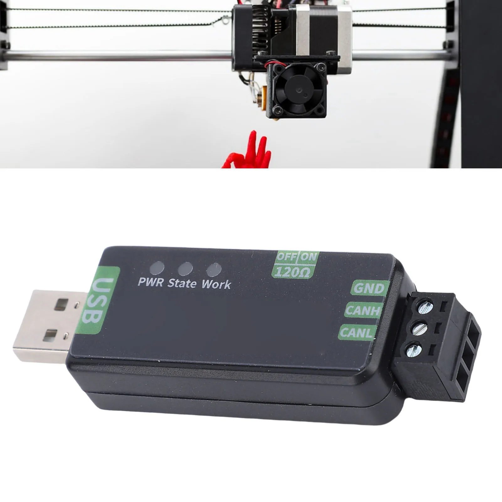2.0 USB to CAN Adapter Compatible with CAN 2.0 A/B Protocol Supports Multiple Firmware Open Source Hardware 3D Printer