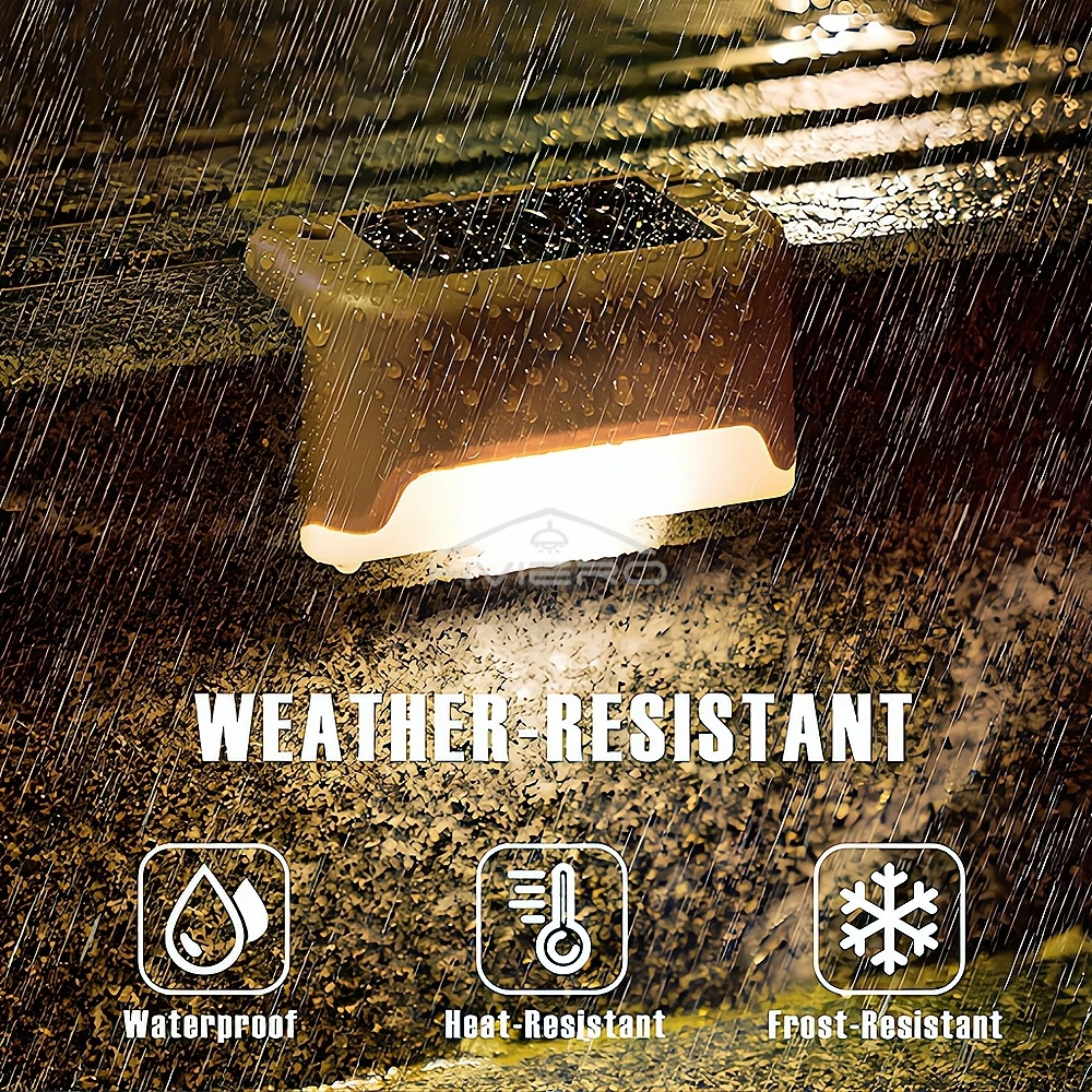 1/4/8/12/16X Solar Led Outdoor Garten Lichter Warm Weiß Wasserdicht Nacht Treppen Zaun Villa Campus Bauernhof Park Dekor Beleuchtung Lampen