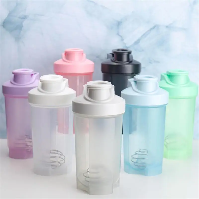 500ML Shaker Bottle with Stainless Ball BPA Free Plastic Protein Shakes Leakproof for Powder Workout Gym Sport