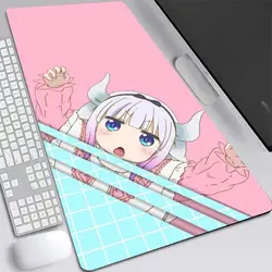Miss Kobayashi's Dragon Maid Kobayashi Kanna Anime Pad Mouse Mat Computer Gamer Accessories Mouse Keyboard Deskpad Waterproof
