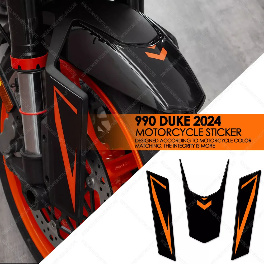 Motorcycle Accessories Motorcycle Mudguard Sticker Protector 3D Resin Sticker For 990 Duke 990Duke 2024