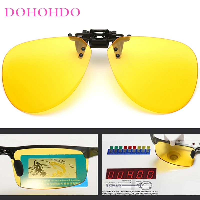 

New Fashion Designer Polarized Women Glasses Night Vision Clip-On Sunglasses Men UV400 Outdoor Sports Driving Anti-Glare Goggles