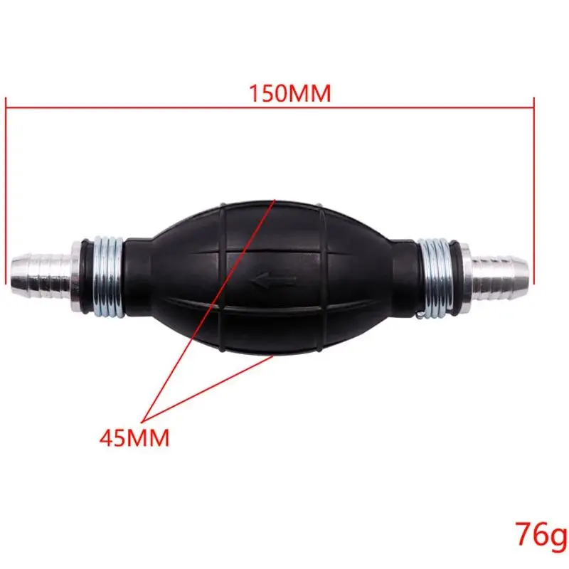 One Way Valve Universal High-Output Primer Bulb Assembly 6mm/8mm/10mm/12mm Aluminum Fuel Line Primer Bulb for Car Boat