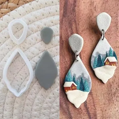 Neue Ohrringe Polymer Clay Formen Schlange/Katze/Schmetterling/Fuchs weiche Keramik Ton schneider DIY Ohrring Schmuck Anhänger Herstellung Ton Werkzeuge – Detail 2