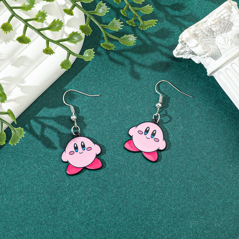 Anime Peripheral Cartoon Creativity Kirby of the Stars Sweet Cute Kirby Earring for Good Friends Birthday Gift