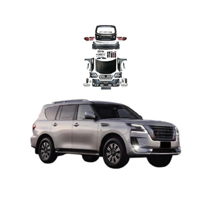 

New Facelift Front/Rear Bumper For Infiniti QX56 2004-2017 Upgrade To Patrol-2023 2024 Body Kit