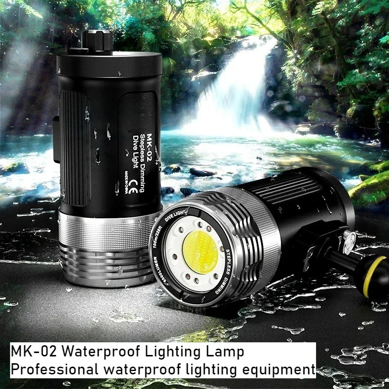 Portable Diving Flashlight Outdoor 100m Strong Underwater Photography LED Lighting Diving Equipment