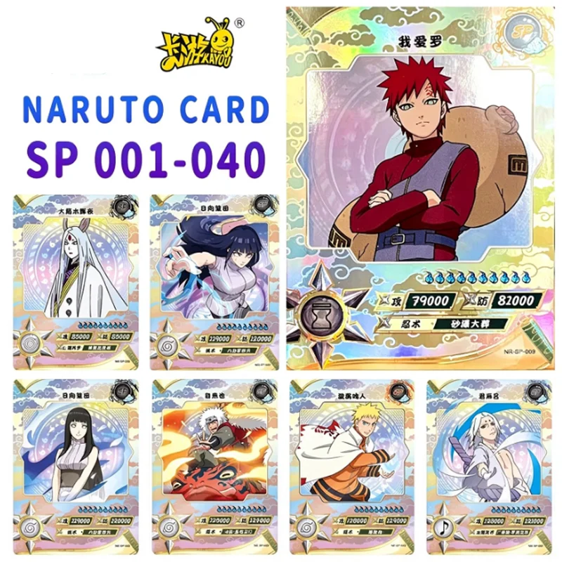Kayou Genuine Anime Naruto Card SP Full Series No.001-040 Gaara Uzumaki Naruto Namikaze Minato Rare Collection Card Toy Gift