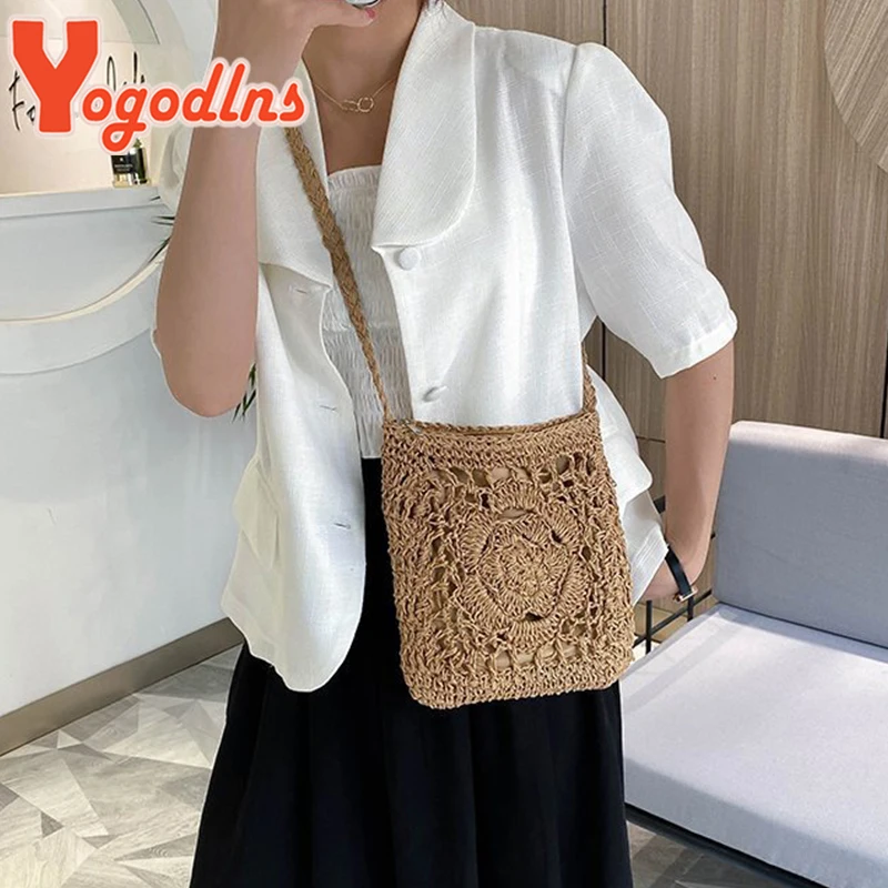 New Straw Bag Bohemian Beach Bag Women Crochet Crossbody Ultralight Shoulder Bag Women Small Bolsos Feminina