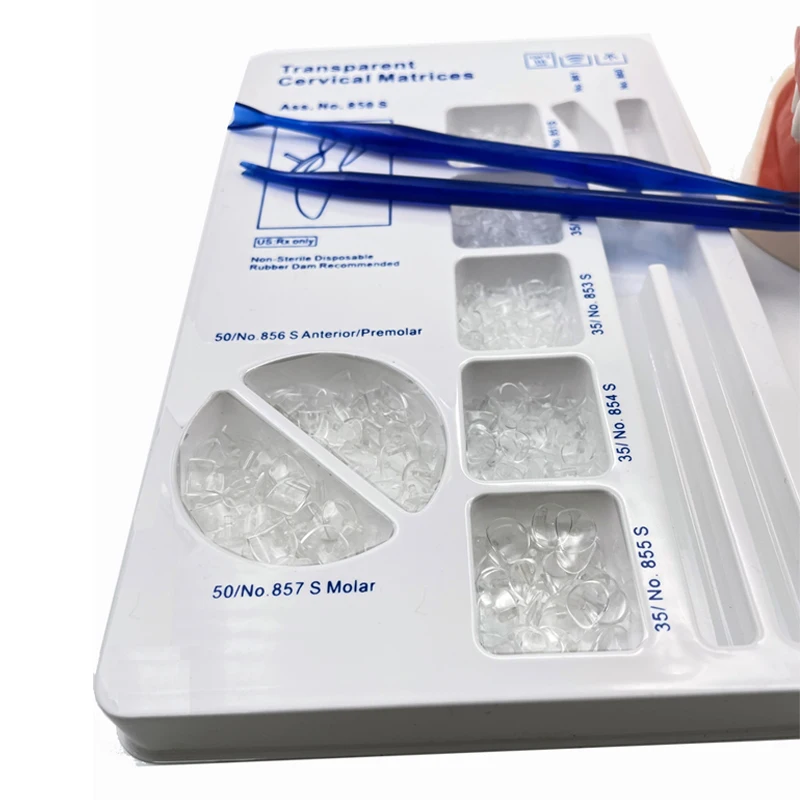 277Pcs/set Dental Transparent Cervical Matrices Gingival Composite Matrix Sheets for Class V Restoration Dental Lab Dentist Tool